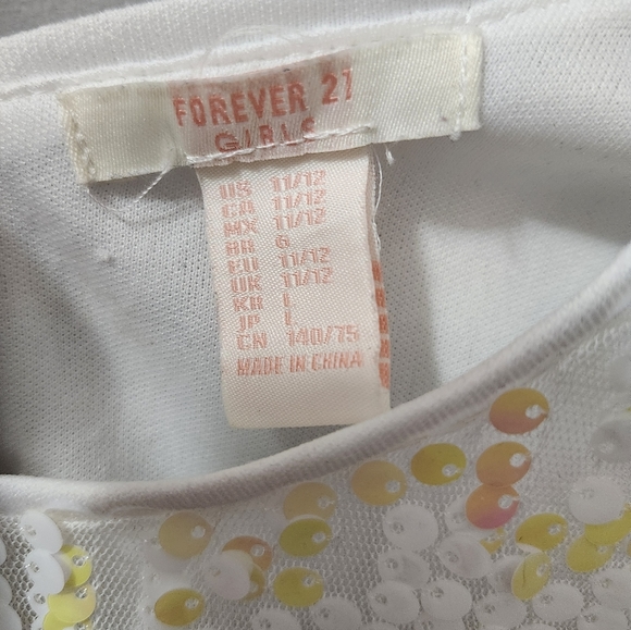 Girls forever 21 white sequin dress - Picture 2 of 3